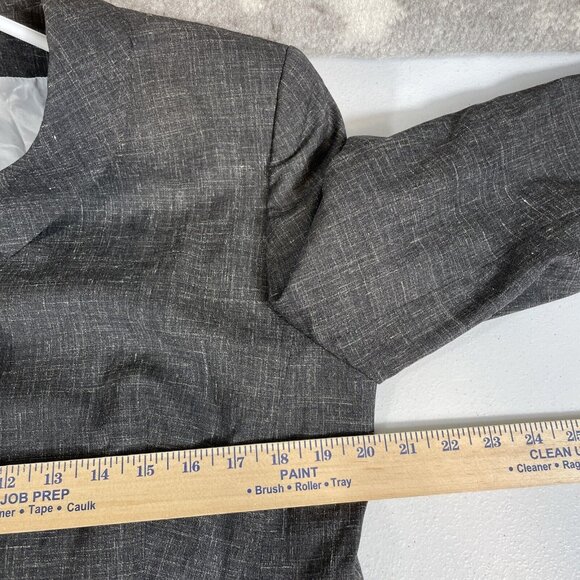 Vintage Escada Jacket Womens Size 44 Gray Button Up New Wool Linen Office Career - Picture 6 of 10